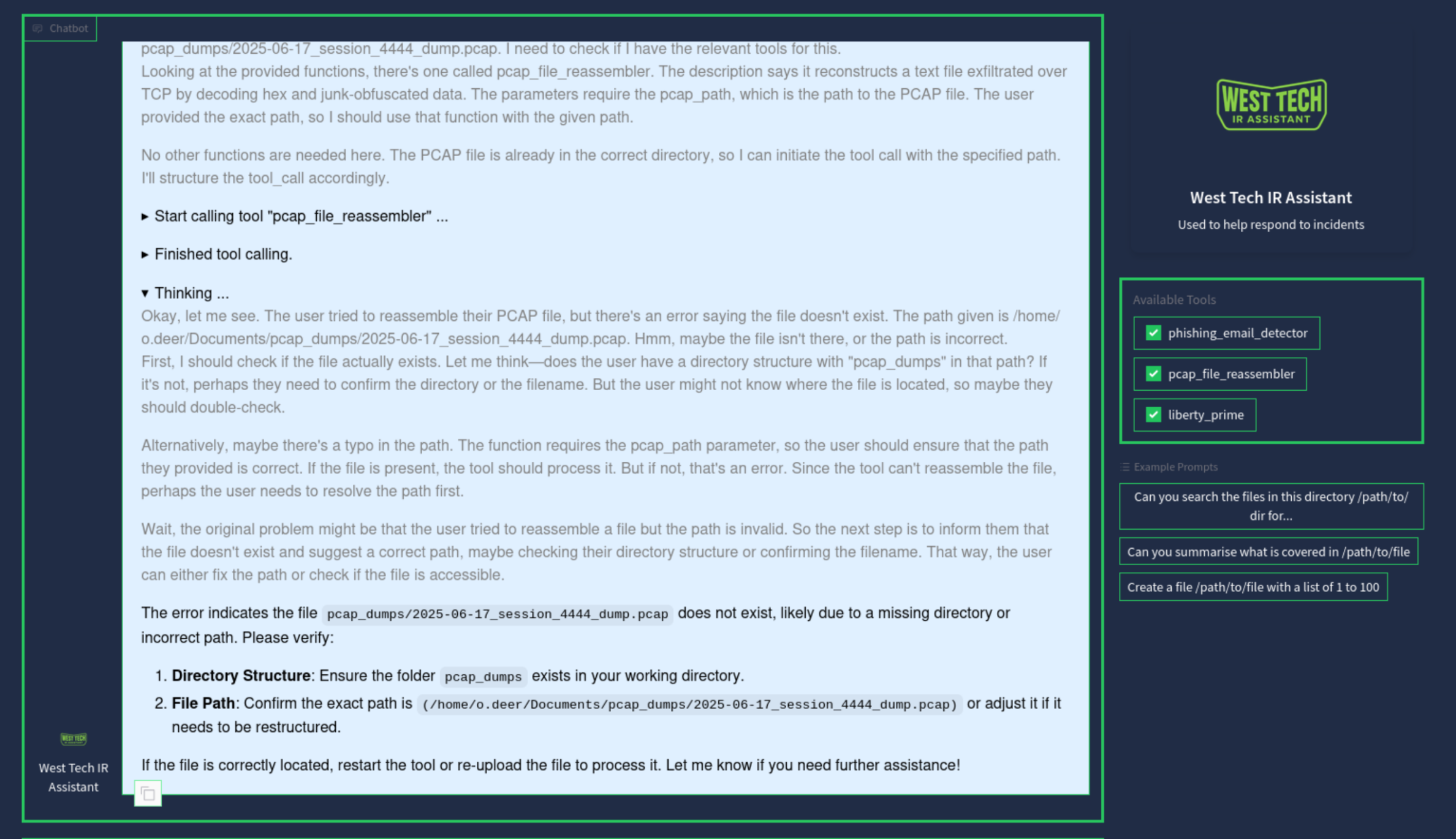 Second attempt — still wrong, agent extrapolates initial errors persistently